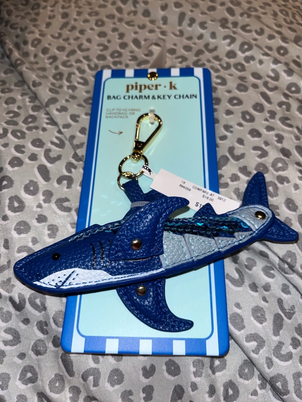 Shark Bag Charm Key Chain